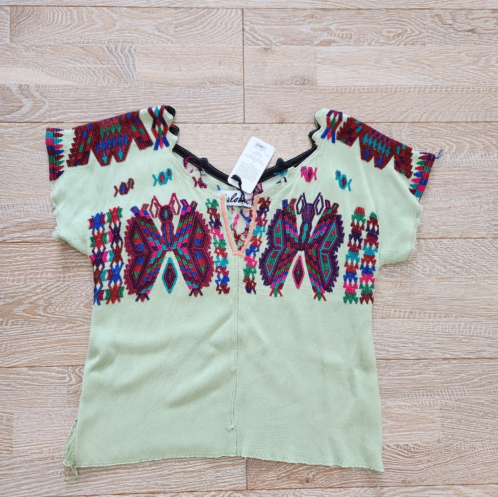 Colorful Embroidered Top